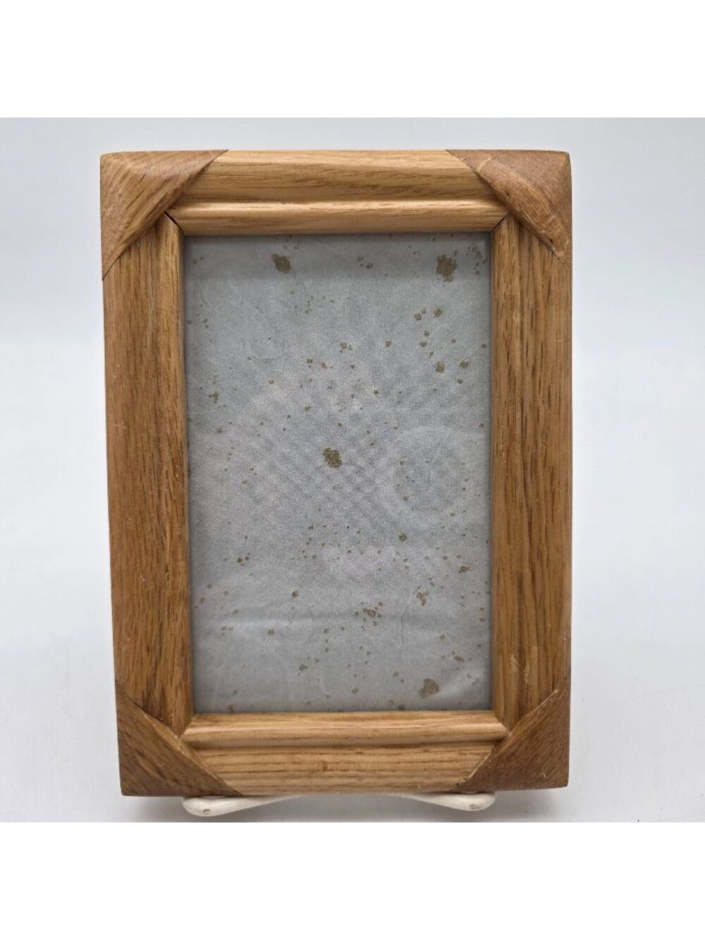 Handcrafted Oak Wood Picture Frame 4x6 Inches With Rustic Natural Finish